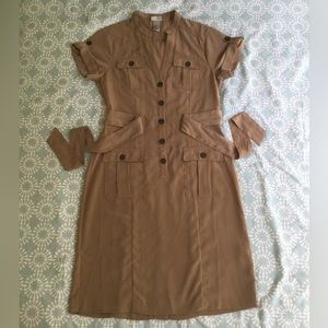 H&M Brown Form-fitting Polyester Dress US 4